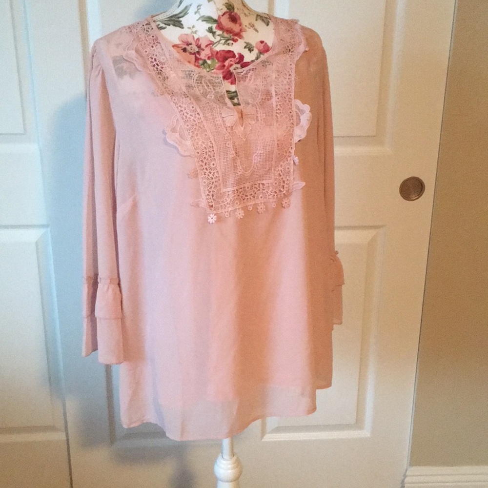 NWT adiva pink blouse.
